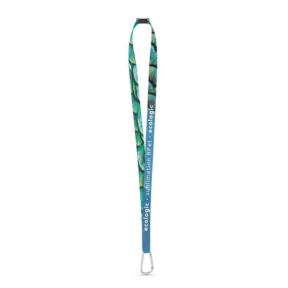 SUBLIMATION Long Slim II hálsband úr endurunnu pólýester, 15 mm