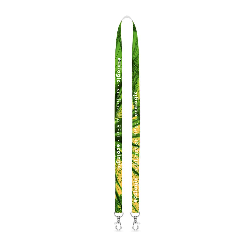SUBLIMATION Long Slim I Duo hálsband úr endurunnu pólýester, 15 mm