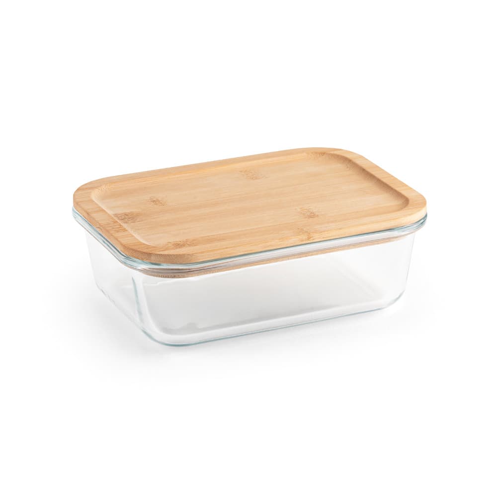 PORTOBELLO nestisbox úr bórsílíkatgleri með bambusloki, 1.000 ml